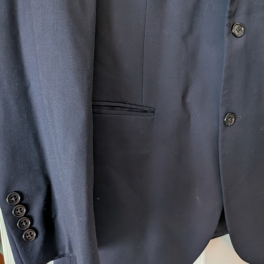 Joseph A Banks Classic Navy Men's Blazer Tailored Fit - Picture 2 of 6